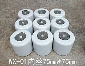 WX-01电车绝缘子尺寸75mm*75mm低压行车支柱绝缘瓷瓶M10~M12内丝